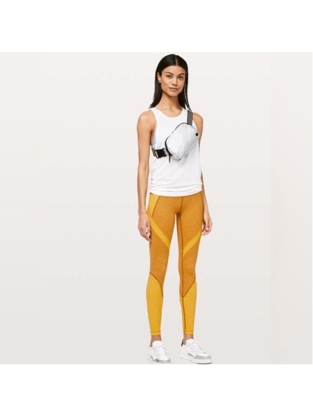 Lululemon early extension high-rise Women's Yellow Leggings 28 inch sz 8